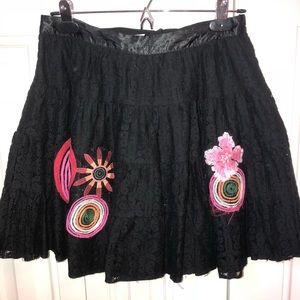 Desigual embroidered skirt from London